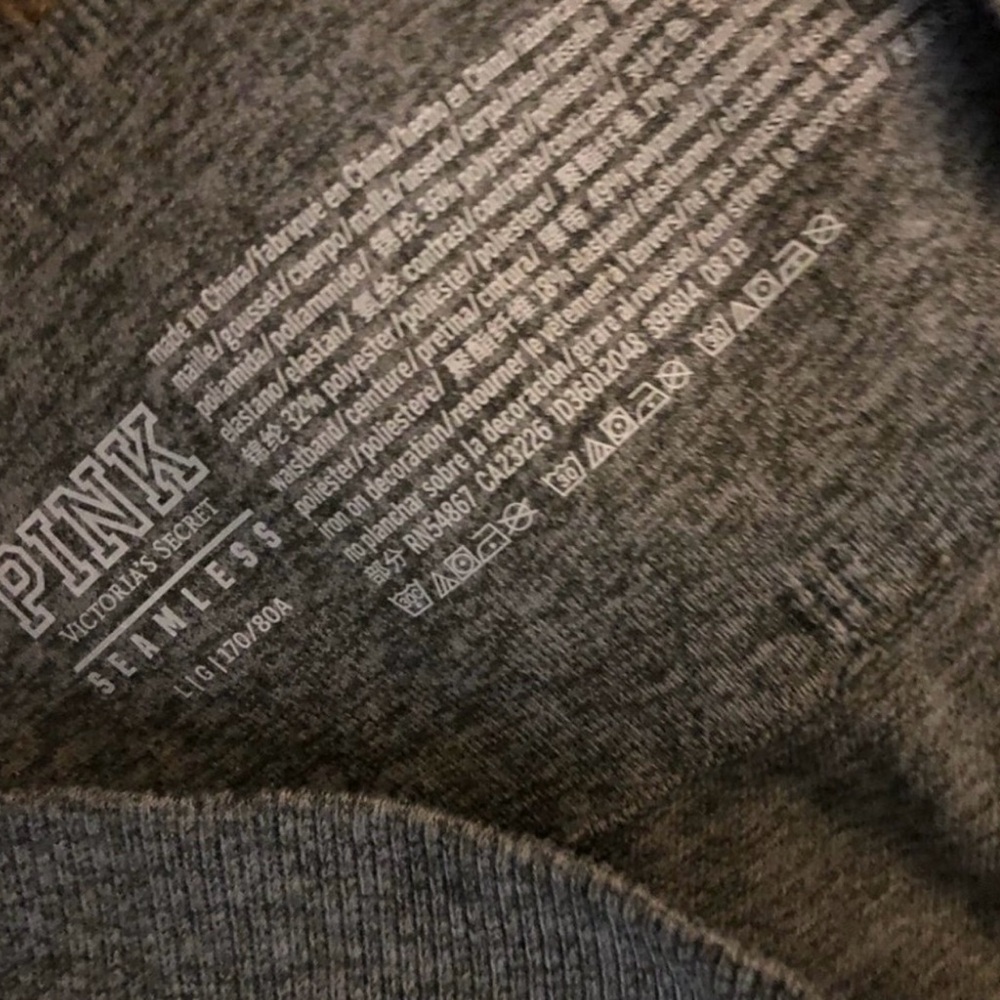 PINK VS- Grey/Grey High waisted full length seamless leggings